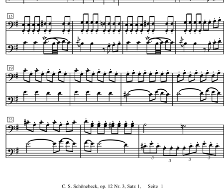 Schönebeck, C. S.: Duo 3 Allegro moderato - Violoncello 2:1