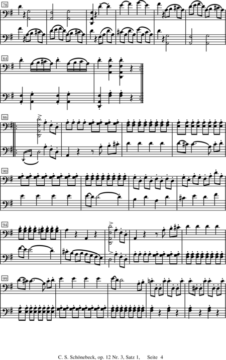 Schönebeck, C. S.: Duo 3 Allegro moderato - Violoncello 2:4