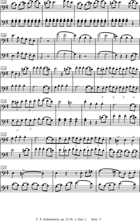 Schönebeck, C. S.: Duo 3 Allegro moderato - Violoncello 2:5