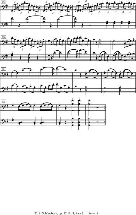 Schönebeck, C. S.: Duo 3 Allegro moderato - Violoncello 2:8
