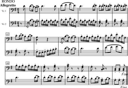 Schönebeck, C. S.: Duo 3 Rondo - Violoncello 2:0
