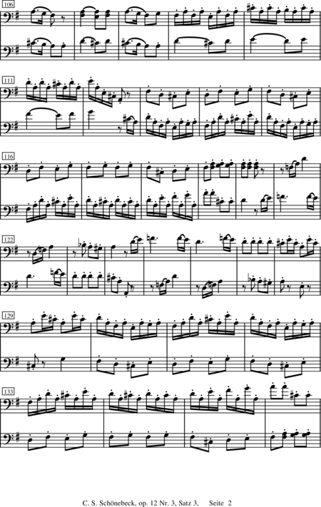 Schönebeck, C. S.: Duo 3 Rondo - Violoncello 2:2