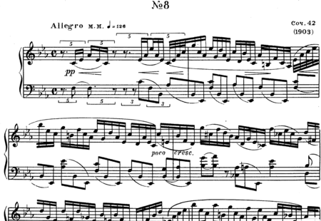 Skrjabin, Alexander: Etüde Nr. 8 - Klavier:0