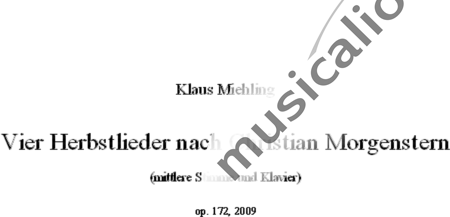 Miehling, Klaus: Herbst Nr. 1 - Solo>Ten+Klavier:0