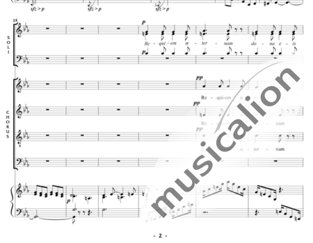 Saint-Saëns, Camille: Messe de Requiem: Kyrie Nr. 1 - Solo>Sop/Ten/Bass+Chor>SATB+Kl:1