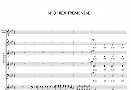 Saint-Saëns, Camille: Messe de Requiem: Rex Tremendae Nr. 3 - Solo>Sop/Ten/Bass+Chor>SATB+Kl:0
