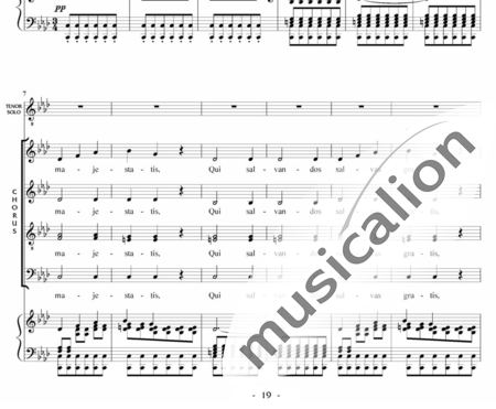 Saint-Saëns, Camille: Messe de Requiem: Rex Tremendae Nr. 3 - Solo>Sop/Ten/Bass+Chor>SATB+Kl:1