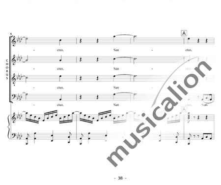 Saint-Saëns, Camille: Messe de Requiem: Sanctus Nr. 6 - Solo>Sop/Ten/Bass+Chor>SATB+Kl:1