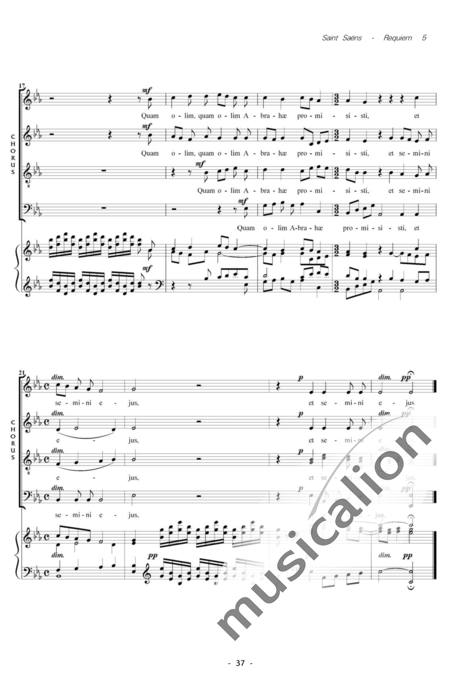 Saint-Saëns, Camille: Messe de Requiem: Hostias Nr. 5 - Chor>SATB+Orgel:3
