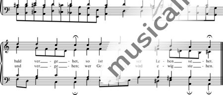 Bach, Johann Sebastian: Ach wie flüchtig, ach wie nichtig - Chor>SATB:1