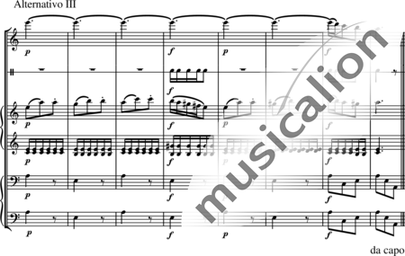 Mozart, Wolfgang Amadeus: Contradanzas (Nr. 4 von 5) - Flauta+[Vl2+Vc+Cb]:3