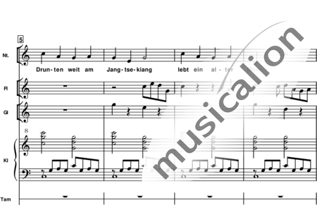 Vogel, Mario
: Canción del ruiseñor en el bosque (Nr. 7) - Solo>sop+Fl+[Gs+Perc]+Pno:1
