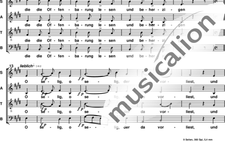 Henker, Gottfried: Selig, der da vorliest - Chor>SATB:1
