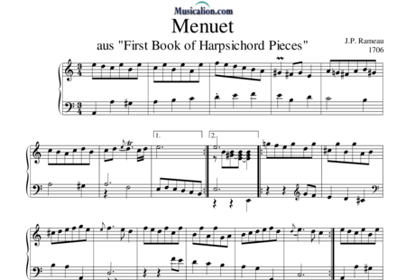 Rameau, Jean Philippe: Menuet - Klavier:0