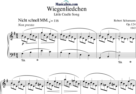 Schumann, Robert: Wiegenliedchen - Piano:0