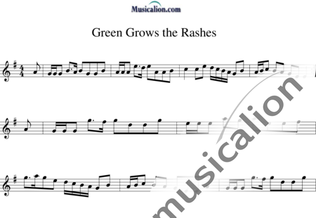 Anonymus, Unknown: Green Grows the Rushes - Violin:0