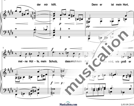 Reger, Max: Meine Seele ist still zu Gott (Psalm 62) - Solo>Alt+Orgel:1