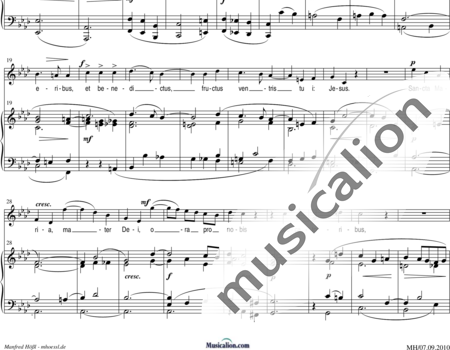 Rheinberger, Josef Gabriel: Ave Maria in As (Marienhymnus) - Solo>Sop+Orgel:1
