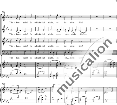 Drewes, Michael: Canción báquica  - Coro>SATB+Piano:8
