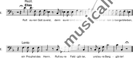 Mendelssohn Bartholdy, Felix: Du bist´s, Elias - Solo>Bass:5