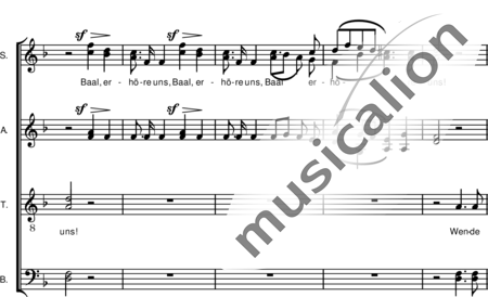 Mendelssohn Bartholdy, Felix: Baal, erhöre uns (Chor) - Chor>SATB:1