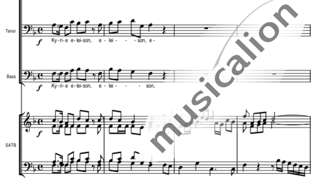 Haydn, (Franz) Joseph: Missa brevis in F Major, Kyrie (piano/vocal score) - Solo>sop2+Choir>SATB:1