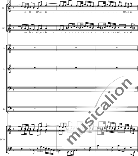 Haydn, (Franz) Joseph: Missa brevis in F Major, Kyrie (piano/vocal score) - Solo>sop2+Choir>SATB:2