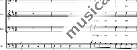 Führer, Robert: Caecilienmesse (Teil 3: Credo, Orchesterfassung) - Chor>SATB+Trp2+[Vl2+Vla+Kb]:1