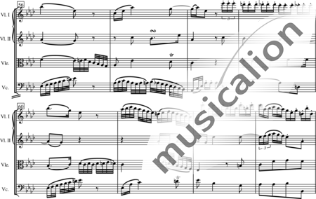 Blees, Ulrich
: cuarteto 2do dedicado al  "Lysell-Kvartett" 2. Movimiento - Violín 2+Viola+Vc:4