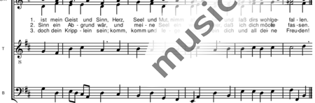 Bach, Johann Sebastian: Ich steh an deiner Krippen hier - Choir>SATB:1