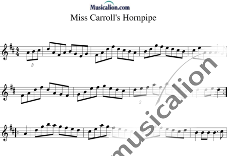 Anonymus, Unknown: Miss Carroll's Hornpipe - Guitar:0