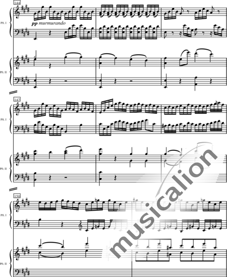 Mendelssohn Bartholdy, Felix: Concerto for 2 Pianos and Orchestra in E Major, 3rd mvt - Piano 2+[Fl+Ob2+ClA2+Bn2]+[Hn2+Tpt2]+Tmp+Cnt+[Vln2+Vla]:148