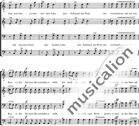 Schubert, Franz (Peter): Frühlingslied - Chor>TTBB:9
