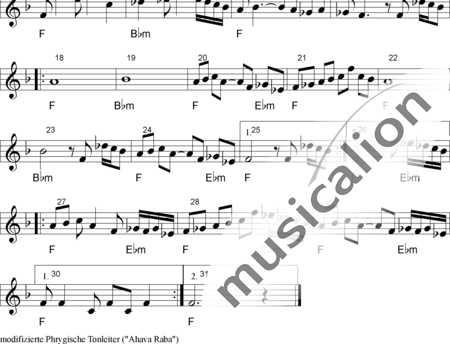 Anonymus, Unknown: Araber Tanz - Melodies and Chords:1