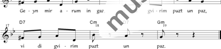 Anonymus, Unbekannt: Arbetloze Marsh - Flexibel (Melodie&amp;Akkorde):1