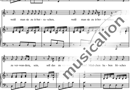 Mozart, Wolfgang Amadeus: Warnung (Männer suchen stets zu naschen …) - Solo>alt+Piano:1