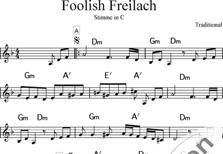 Anónimo, desconocido: Foolish Freilach - Intrumentación flexible :0