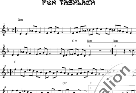Anonymus, Unknown: Fun Tashlach - Melodies and Chords:0