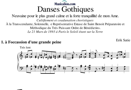 Satie, Erik: Danses Gothiques 1 - Klavier:0