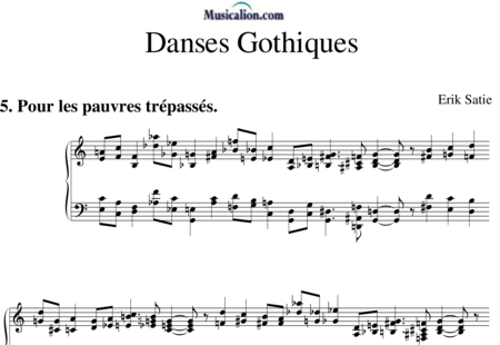 Satie, Erik: Danses Gothiques 5 - Piano:0