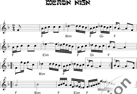 Anonymus, Unknown: Meron Nign - Melodies and Chords:0
