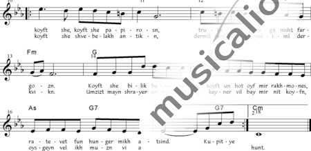 Anonymus, Unknown: Papirosn - Melodies and Chords:1