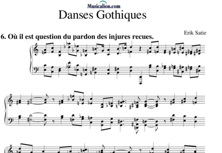Satie, Erik: Danses Gothiques 6-9 - Klavier:0