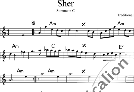 Anonymus, Unknown: Sher - Melodies and Chords:0