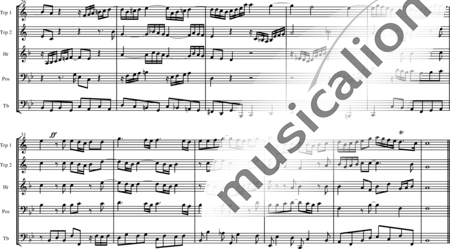 Bach, Johann Sebastian: Fantasía (Original en Do mayor) - Corno+[Trb+Trp2+Tb]:3