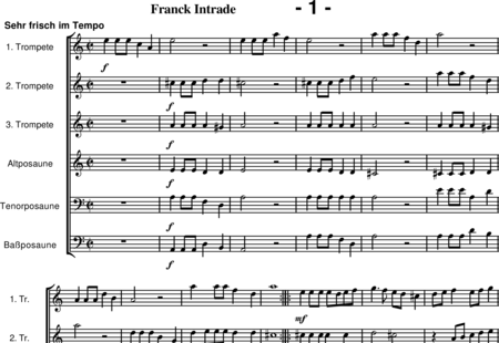 Franck, Melchior: Intrade - Posaune 3+Trompete 3:0