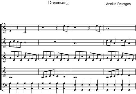 Reintges, Annika: Dreamsong 1 - Blockflöte 6:0