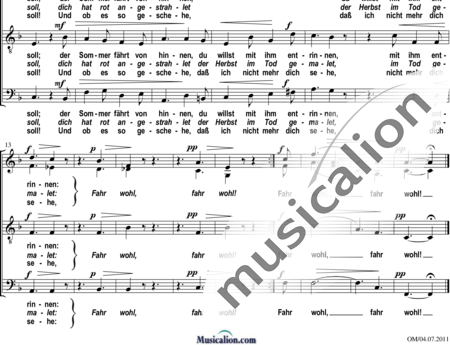 Brahms, Johannes: Herbstlied ("Fahr wohl, o Vöglein") - Chor>SATB:1