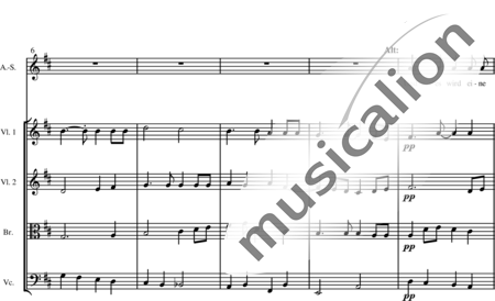 Bachmann, Jürgen: Und es wird eine Rute aufgehen No. 2 - Solo>Ten+Coro>SATB+Fl+[Vl2+Vla+Vc+Cb]:1