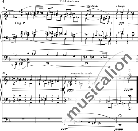 Reger, Max: Tokkata d-moll - Orgel>mPed:4